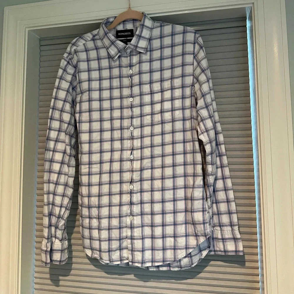 Bonobos flannel plaid button down